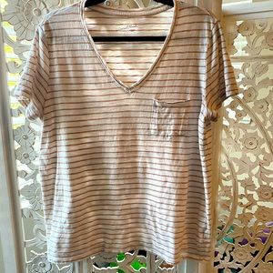 Universal Thread Striped V Neck Tee